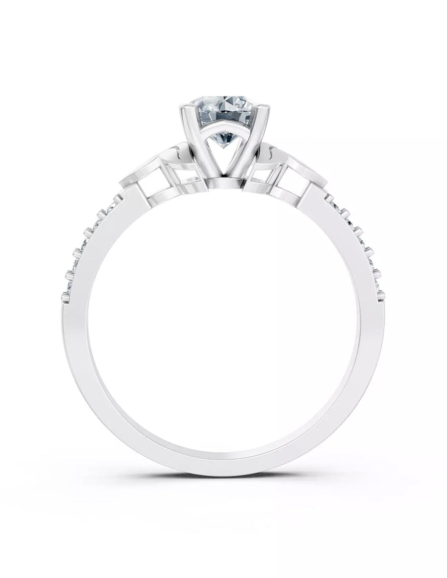 Anillo de Compromiso - piedras laterales - AMORE574-RD-CZ