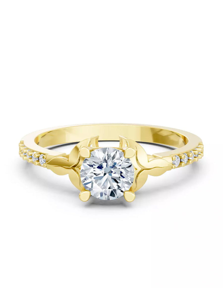 Anillo de Compromiso - piedras laterales - AMORE574-RD-CZ