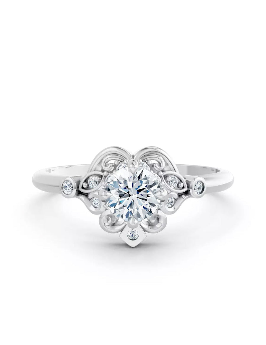 Anillo de Compromiso - piedras laterales - AMORE575-RD-CZ