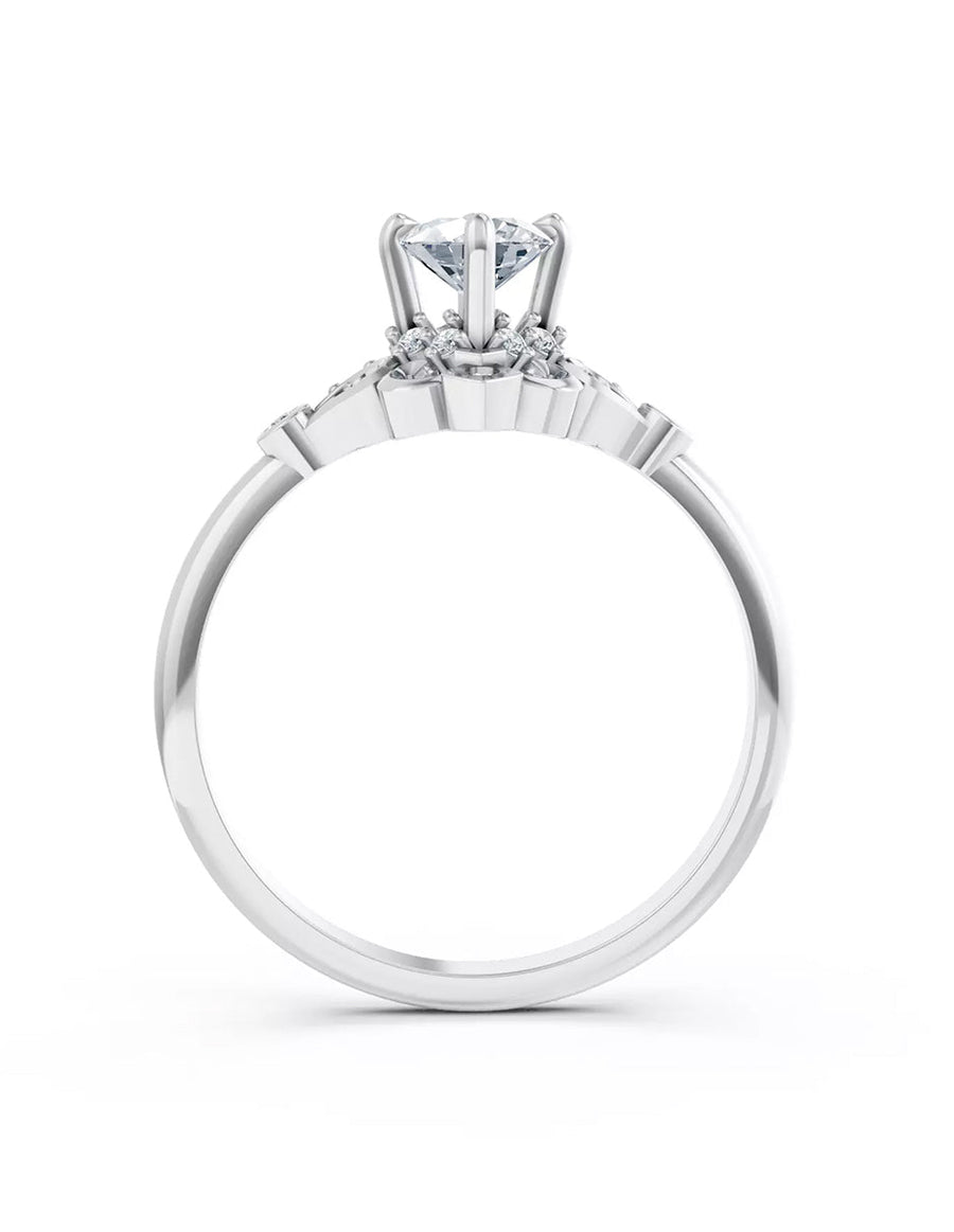Anillo de Compromiso - piedras laterales - AMORE575-RD-CZ