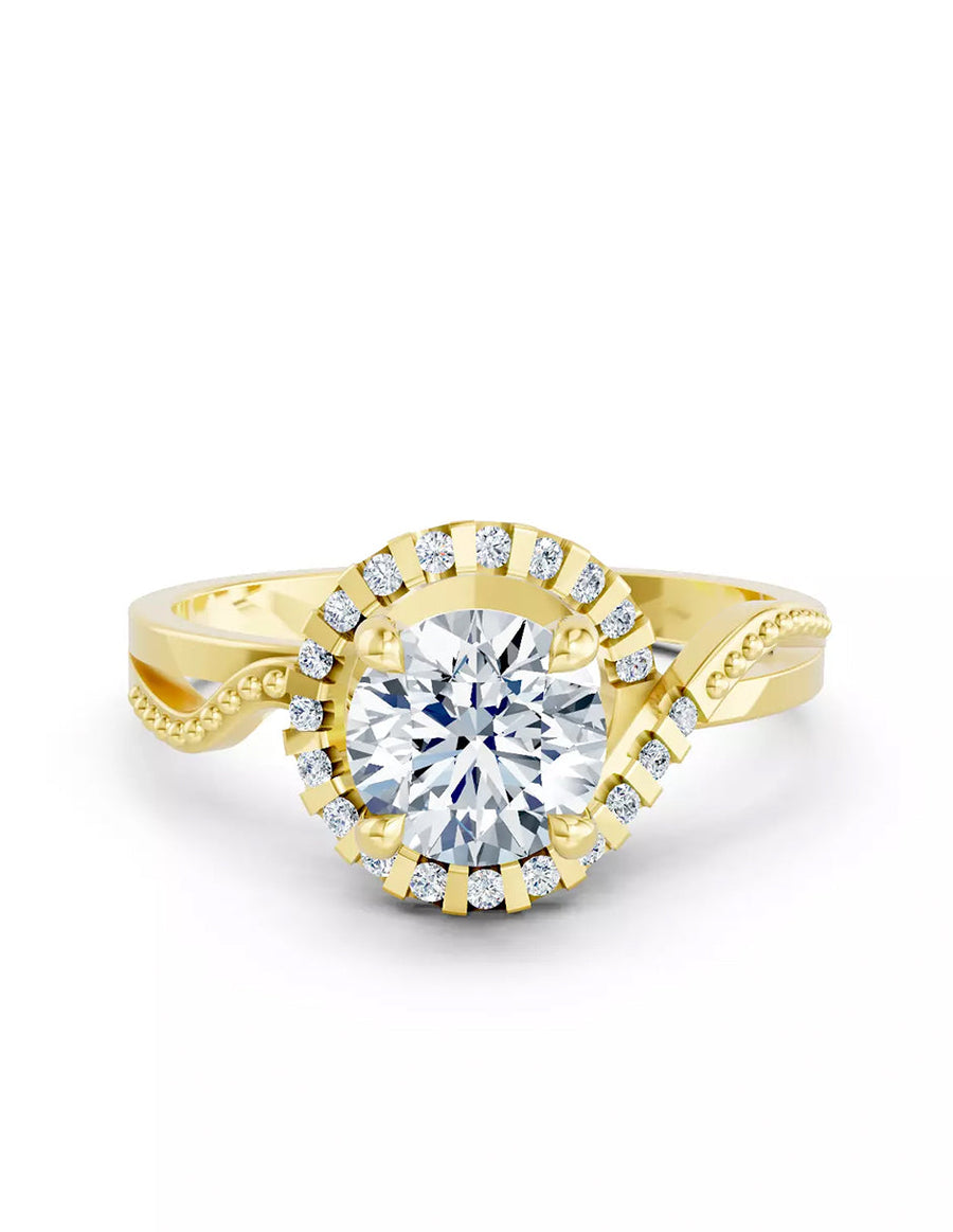 Anillo de Compromiso - piedras laterales - AMORE576-RD-CZ