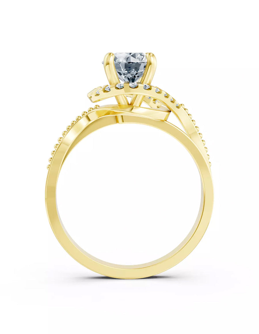 Anillo de Compromiso - piedras laterales - AMORE576-RD-CZ
