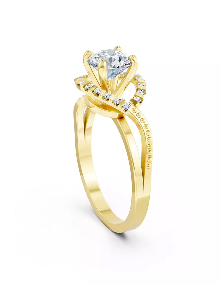 Anillo de Compromiso - piedras laterales - AMORE576-RD-CZ