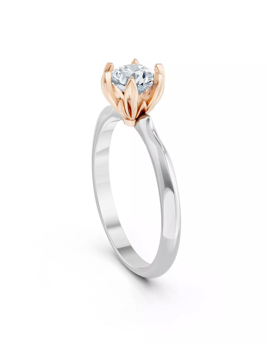 Anillo de Compromiso - solitario - AMORE577-RD-CZ