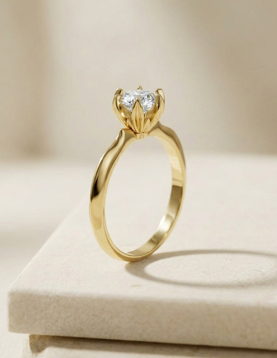 Anillo de Compromiso - solitario - AMORE577-RD-CZ