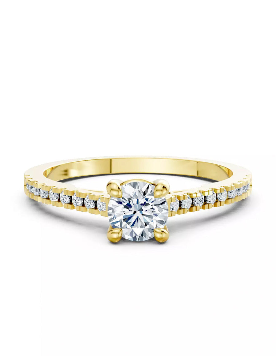 Anillo de Compromiso - piedras laterales - AMORE578-RD-CZ