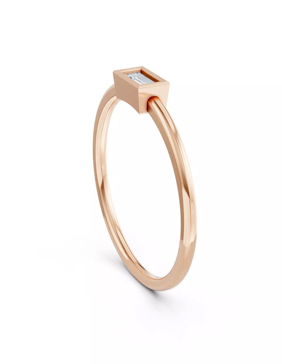Anillo de Compromiso - solitario - AMORE579-EM-CZ