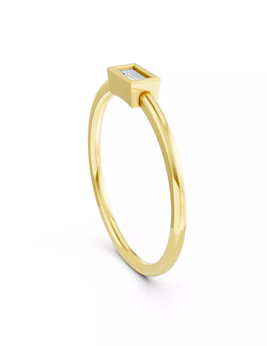Anillo de Compromiso - solitario - AMORE579-EM-CZ