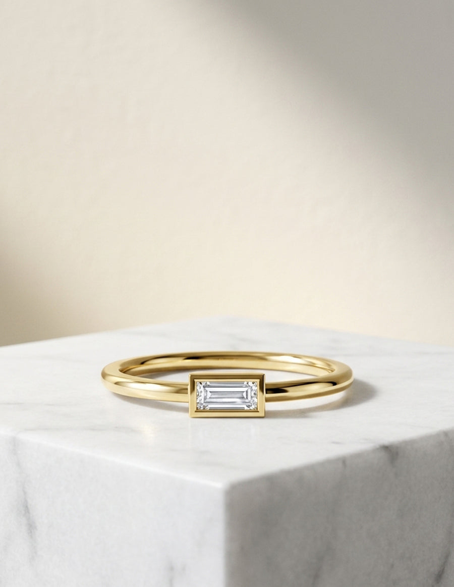 Anillo de Compromiso - solitario - AMORE579-EM-CZ