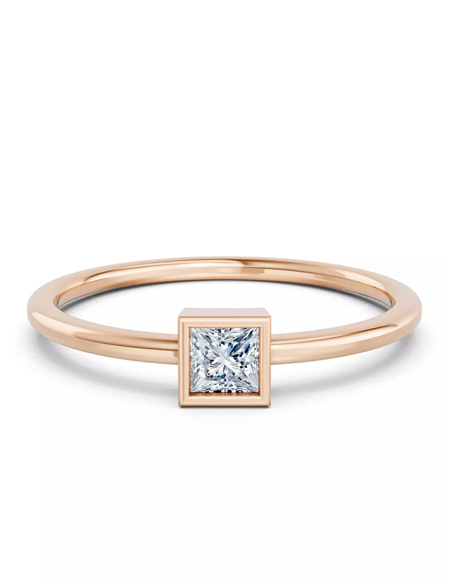 Anillo de Compromiso - solitario - AMORE579-PR-CZ