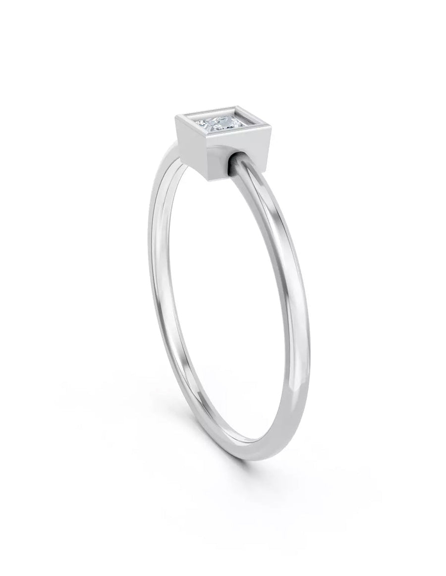 Anillo de Compromiso - solitario - AMORE579-PR-CZ