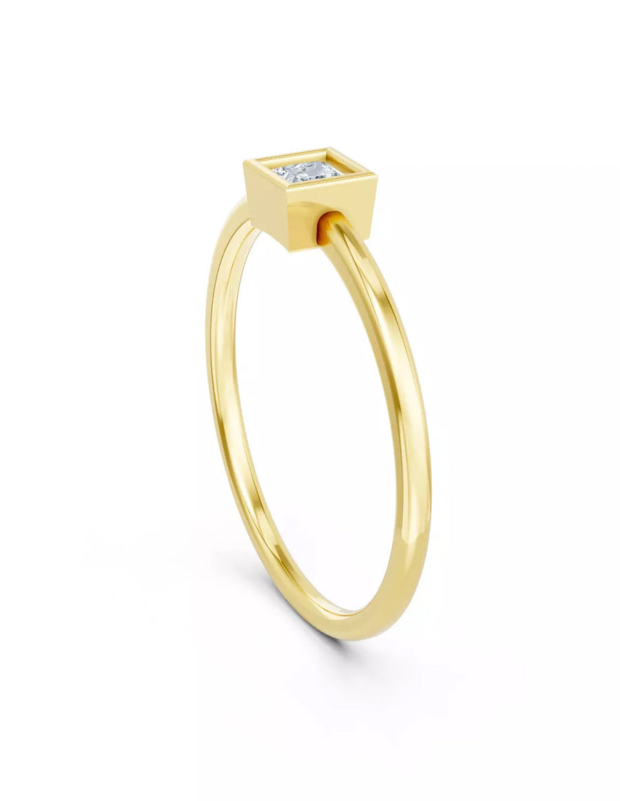 Anillo de Compromiso - solitario - AMORE579-PR-CZ