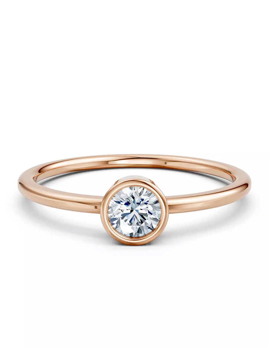 Anillo de Compromiso - solitario - AMORE579-RD-CZ