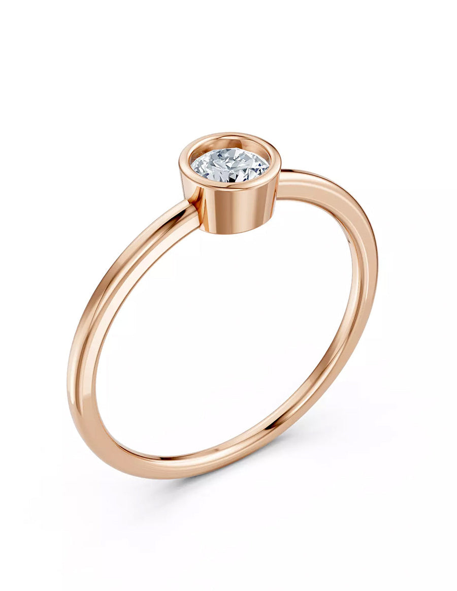 Anillo de Compromiso - solitario - AMORE579-RD-CZ