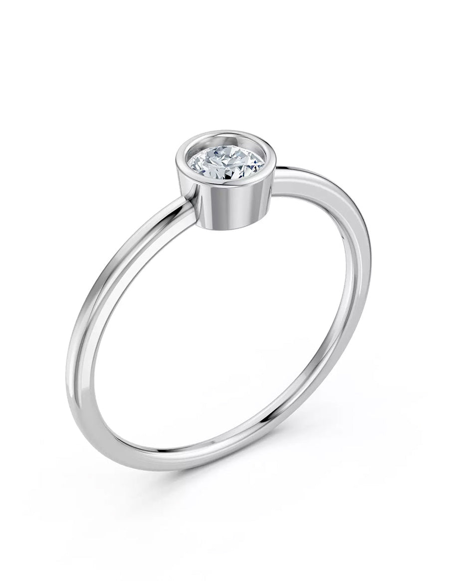 Anillo de Compromiso - solitario - AMORE579-RD-CZ