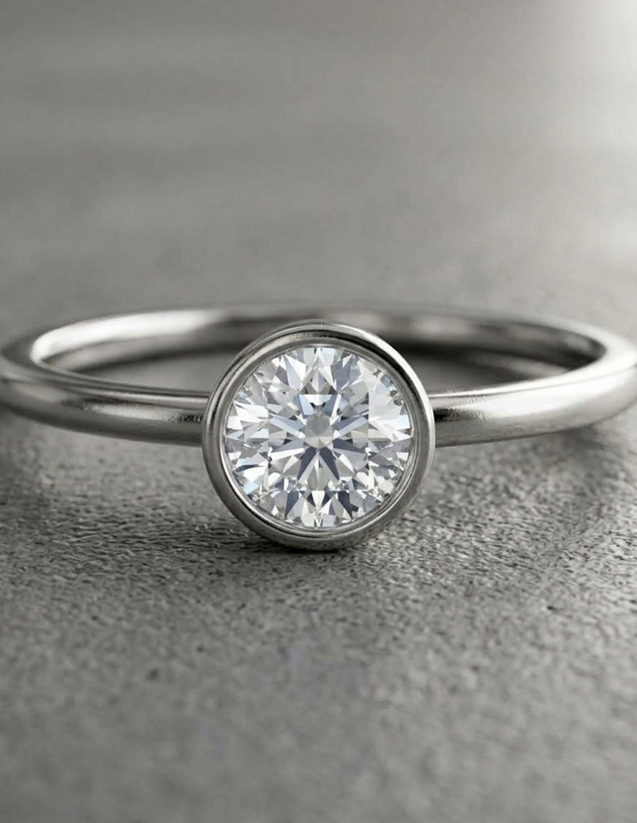 Anillo de Compromiso - solitario - AMORE579-RD-CZ