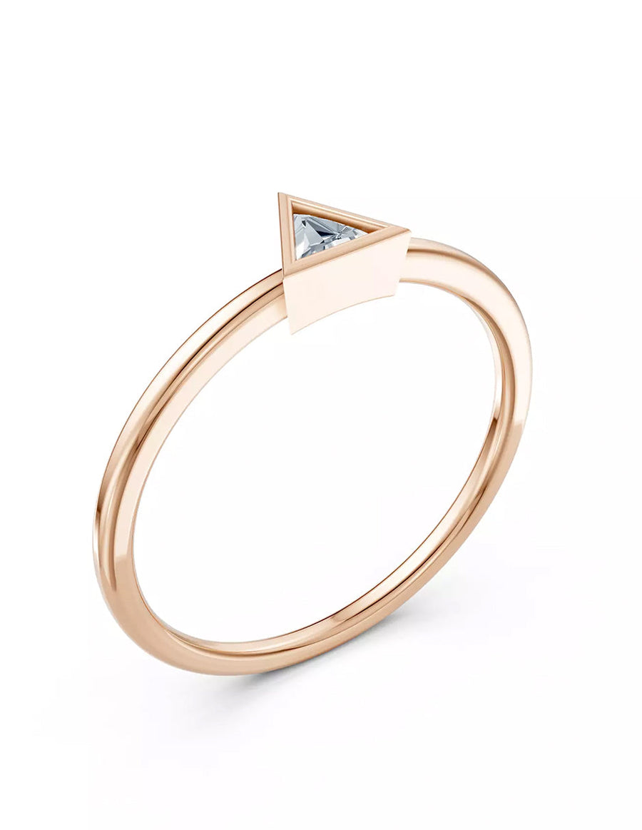 Anillo de Compromiso - solitario - AMORE579-TR-CZ