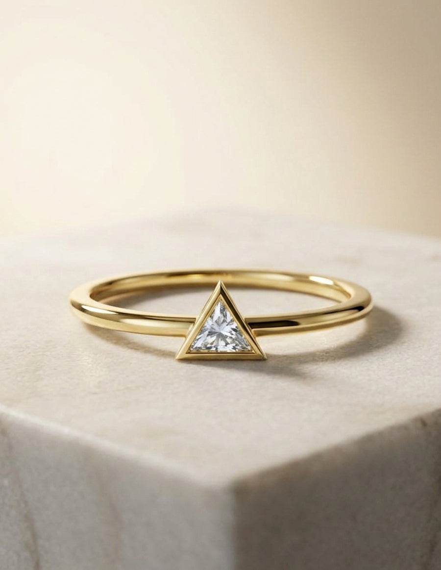 Anillo de Compromiso - solitario - AMORE579-TR-CZ