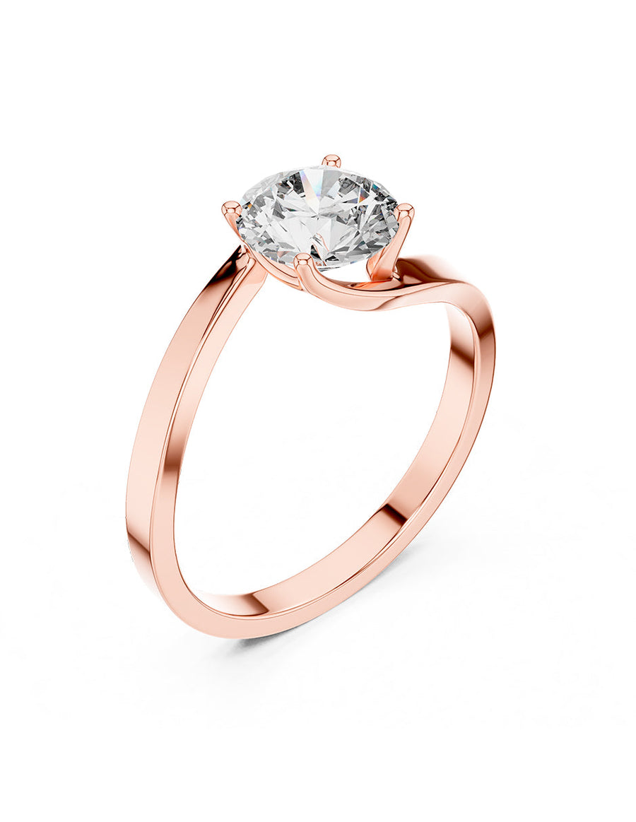 Anillo de Compromiso - solitario - AMORE58-RD-CZ