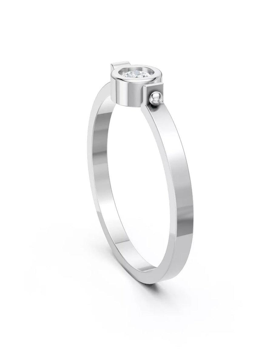 Anillo de Compromiso - solitario - AMORE581-RD-CZ