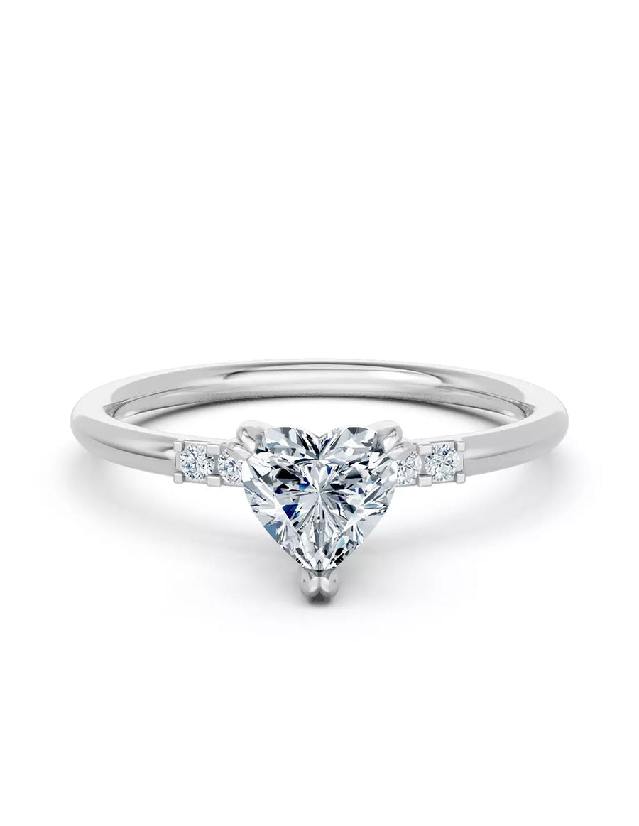 Anillo de Compromiso - piedras laterales - AMORE582-HE-CZ