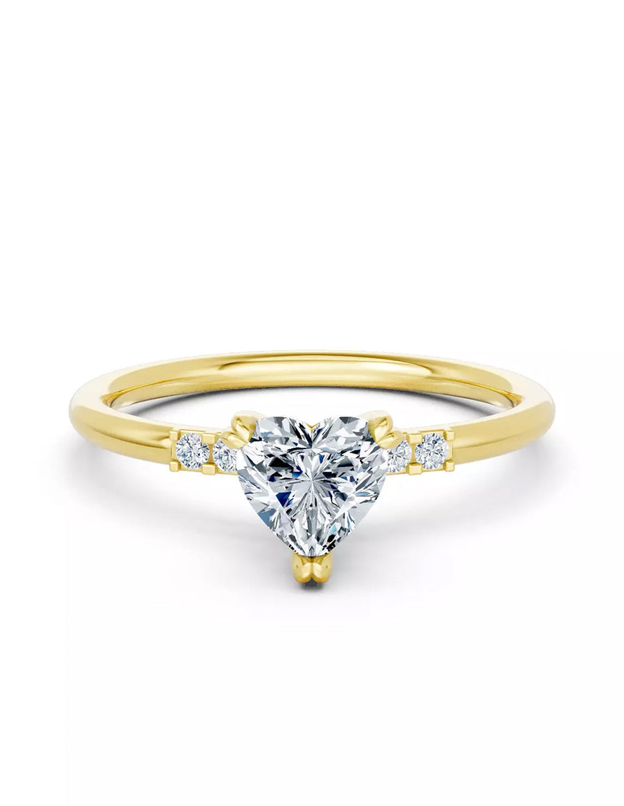 Anillo de Compromiso - piedras laterales - AMORE582-HE-CZ