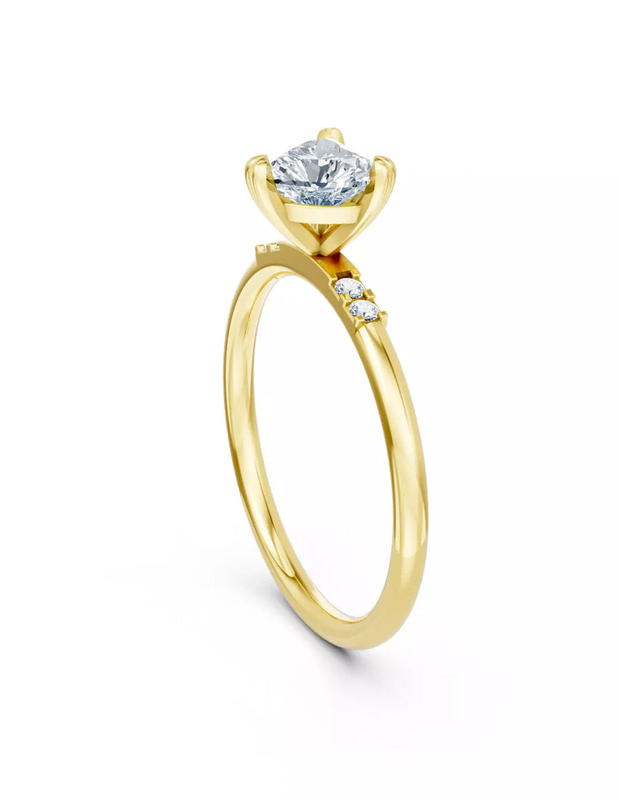 Anillo de Compromiso - piedras laterales - AMORE582-HE-CZ