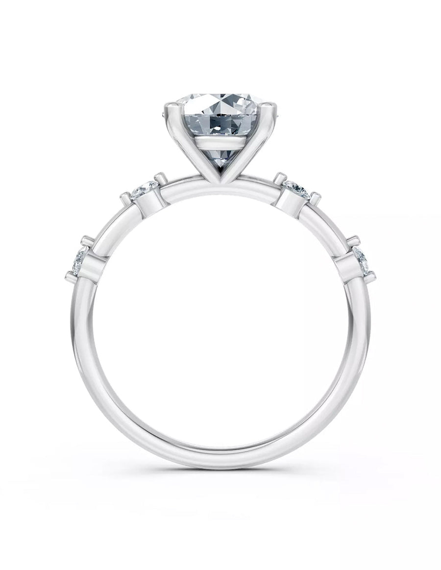 Anillo de Compromiso - piedras laterales - AMORE583-RD-CZ