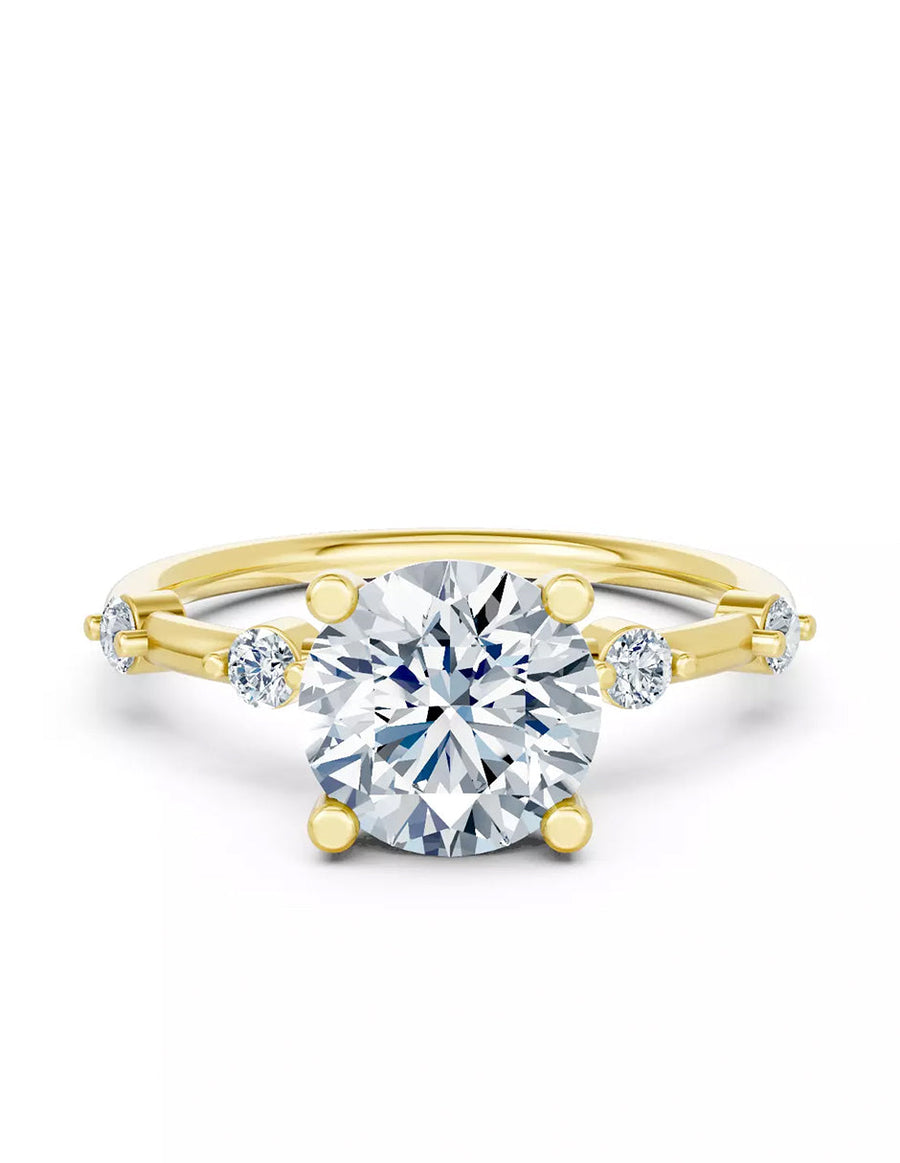 Anillo de Compromiso - piedras laterales - AMORE583-RD-CZ