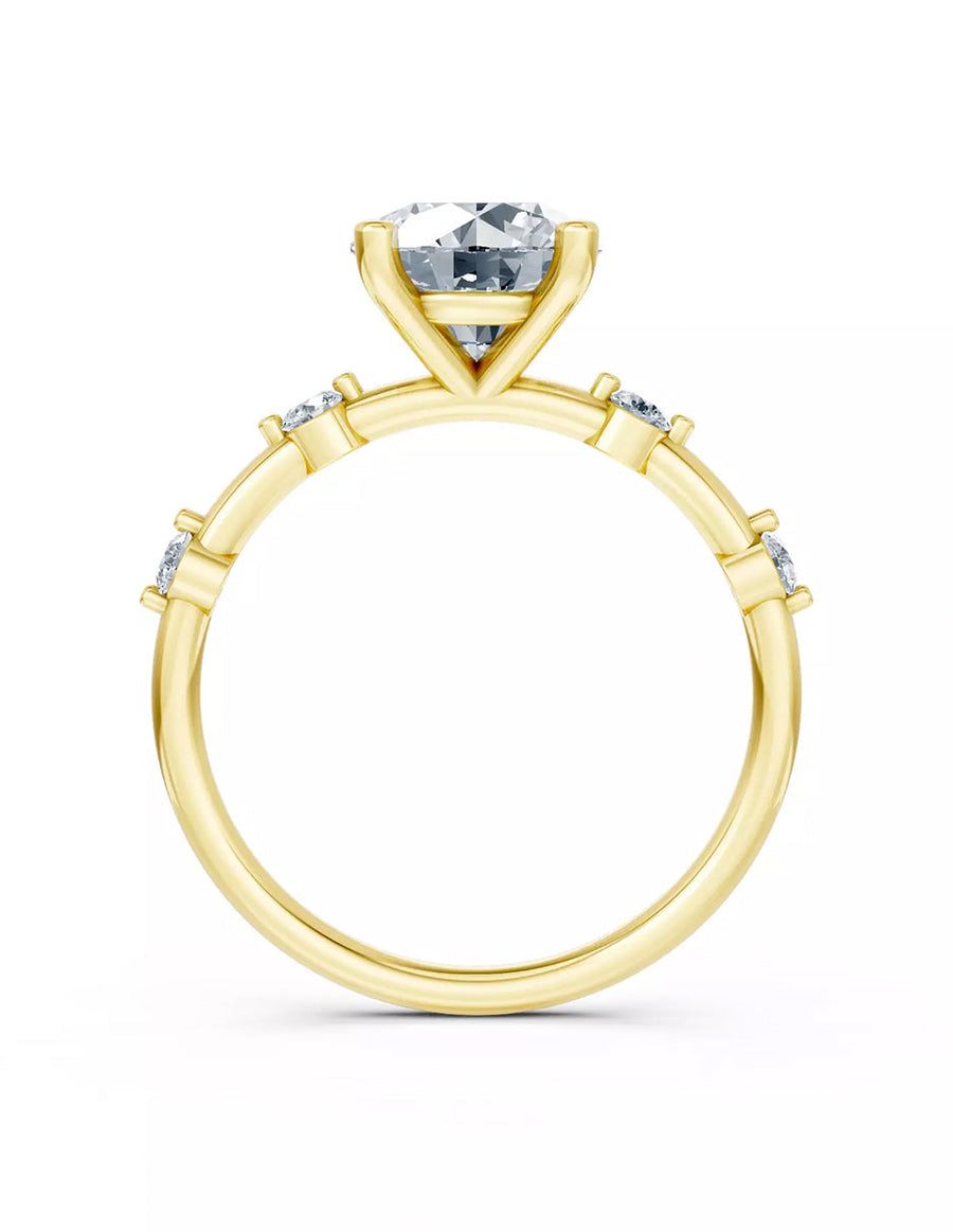Anillo de Compromiso - piedras laterales - AMORE583-RD-CZ