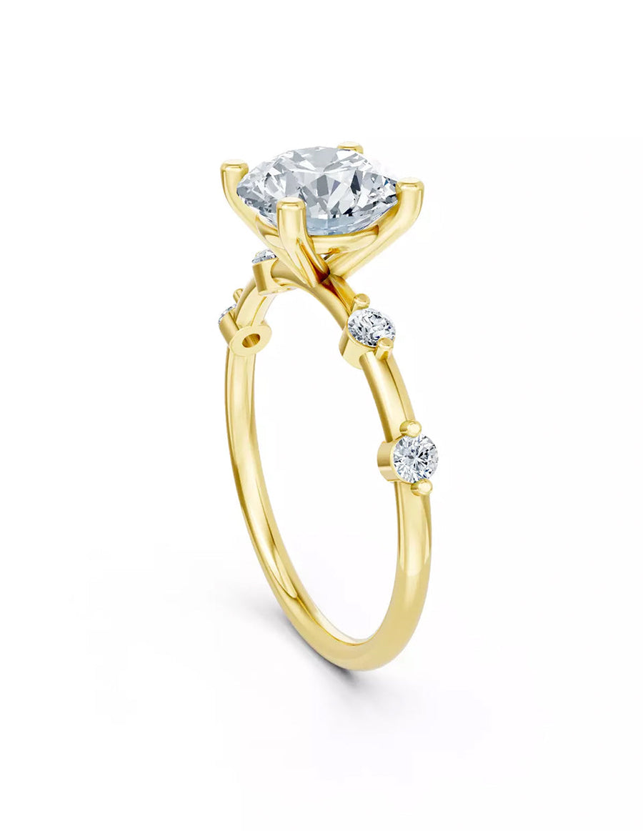 Anillo de Compromiso - piedras laterales - AMORE583-RD-CZ