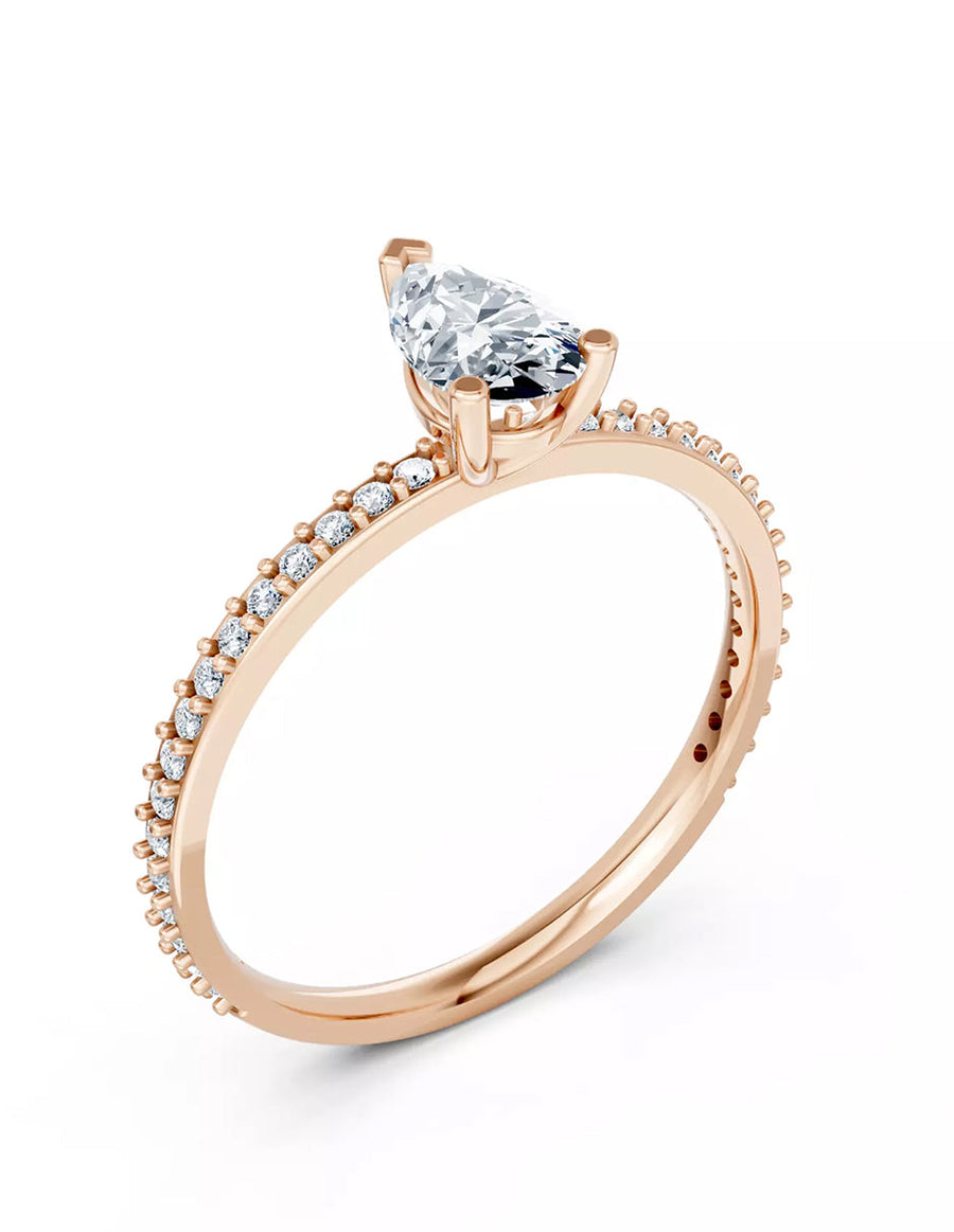 Anillo de Compromiso - pavé - AMORE584-PE-CZ