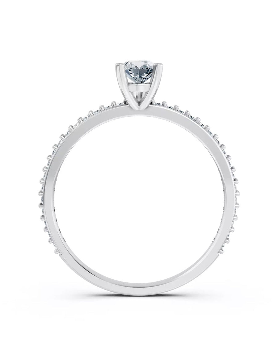 Anillo de Compromiso - pavé - AMORE584-PE-CZ
