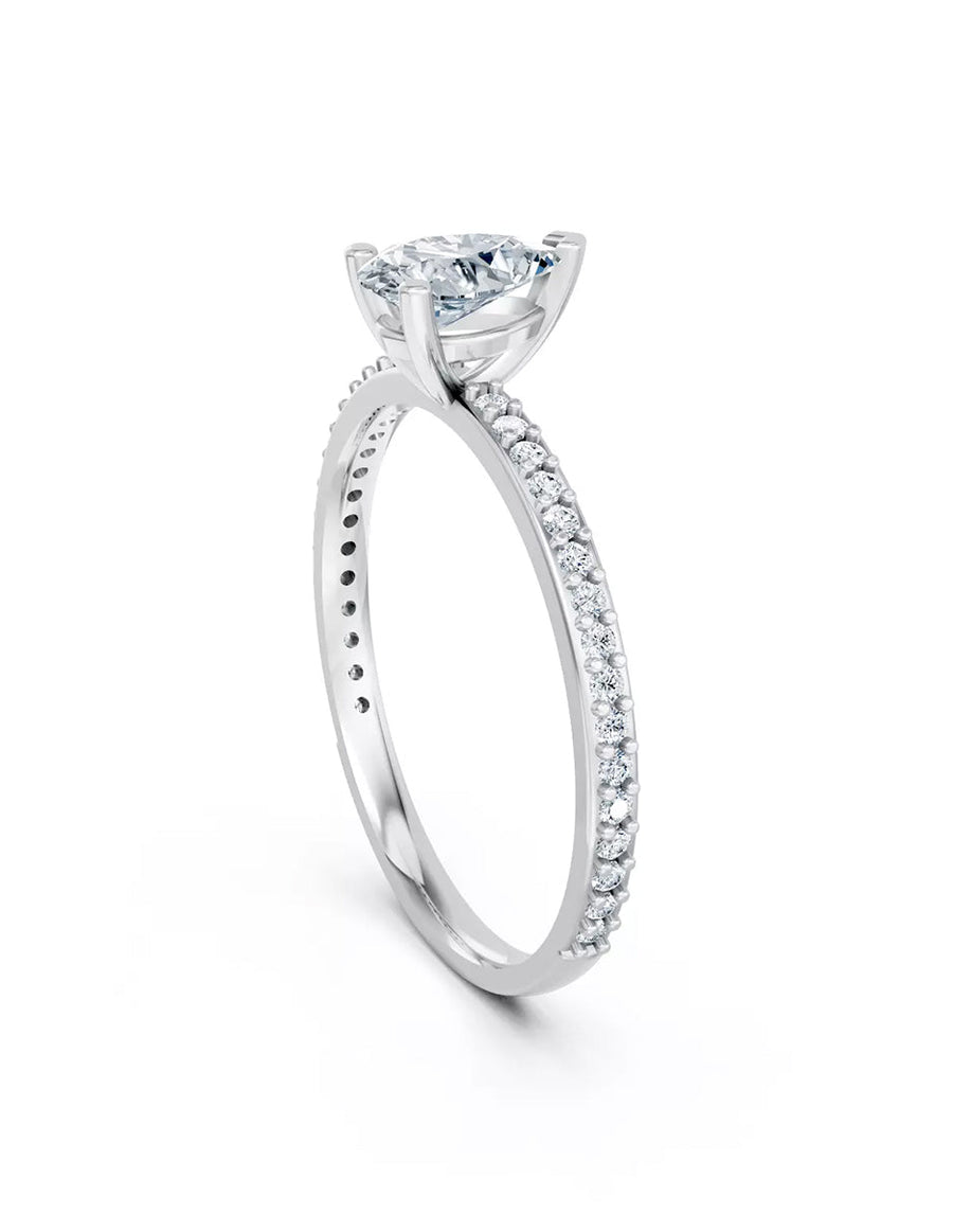 Anillo de Compromiso - pavé - AMORE584-PE-CZ