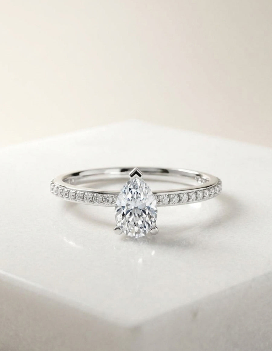 Anillo de Compromiso - pavé - AMORE584-PE-CZ