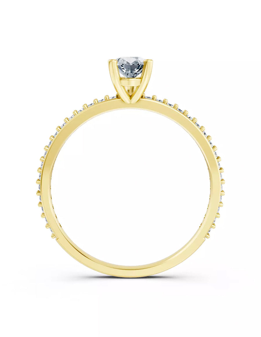 Anillo de Compromiso - pavé - AMORE584-PE-CZ