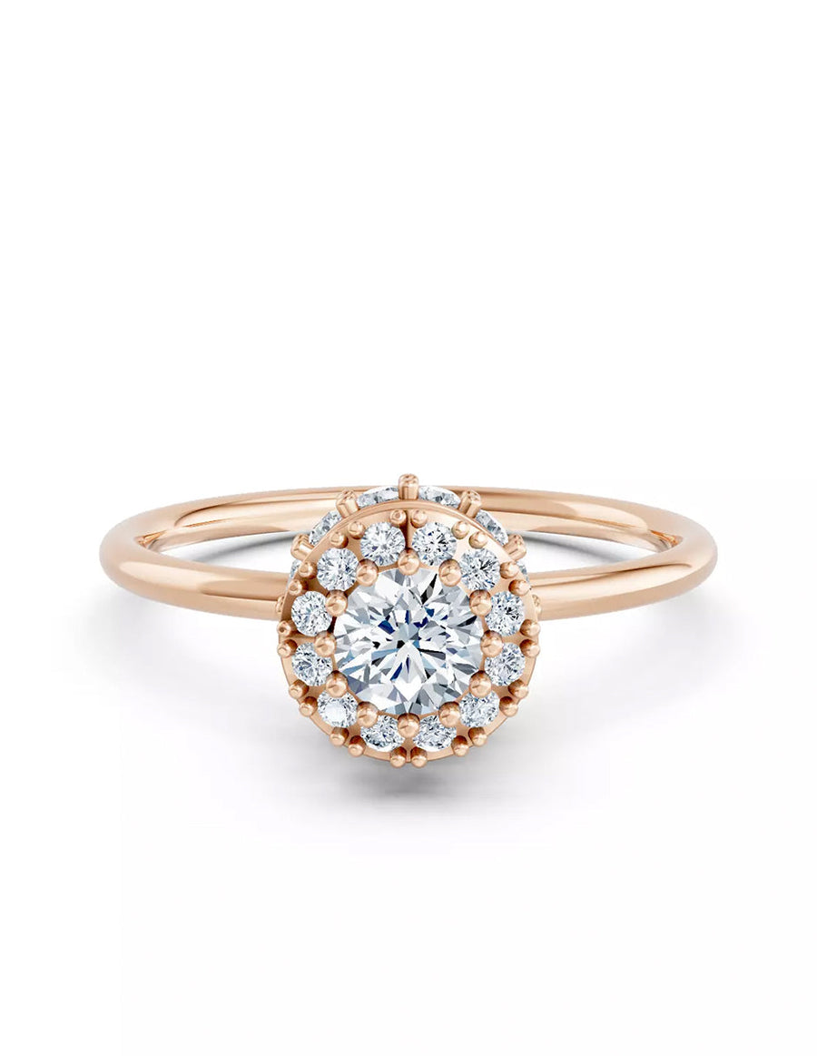 Anillo de Compromiso - halo - AMORE585-RD-CZ