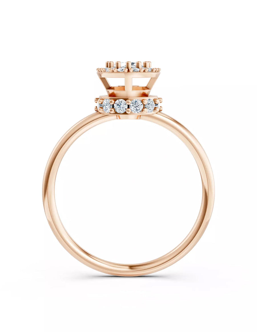 Anillo de Compromiso - halo - AMORE585-RD-CZ