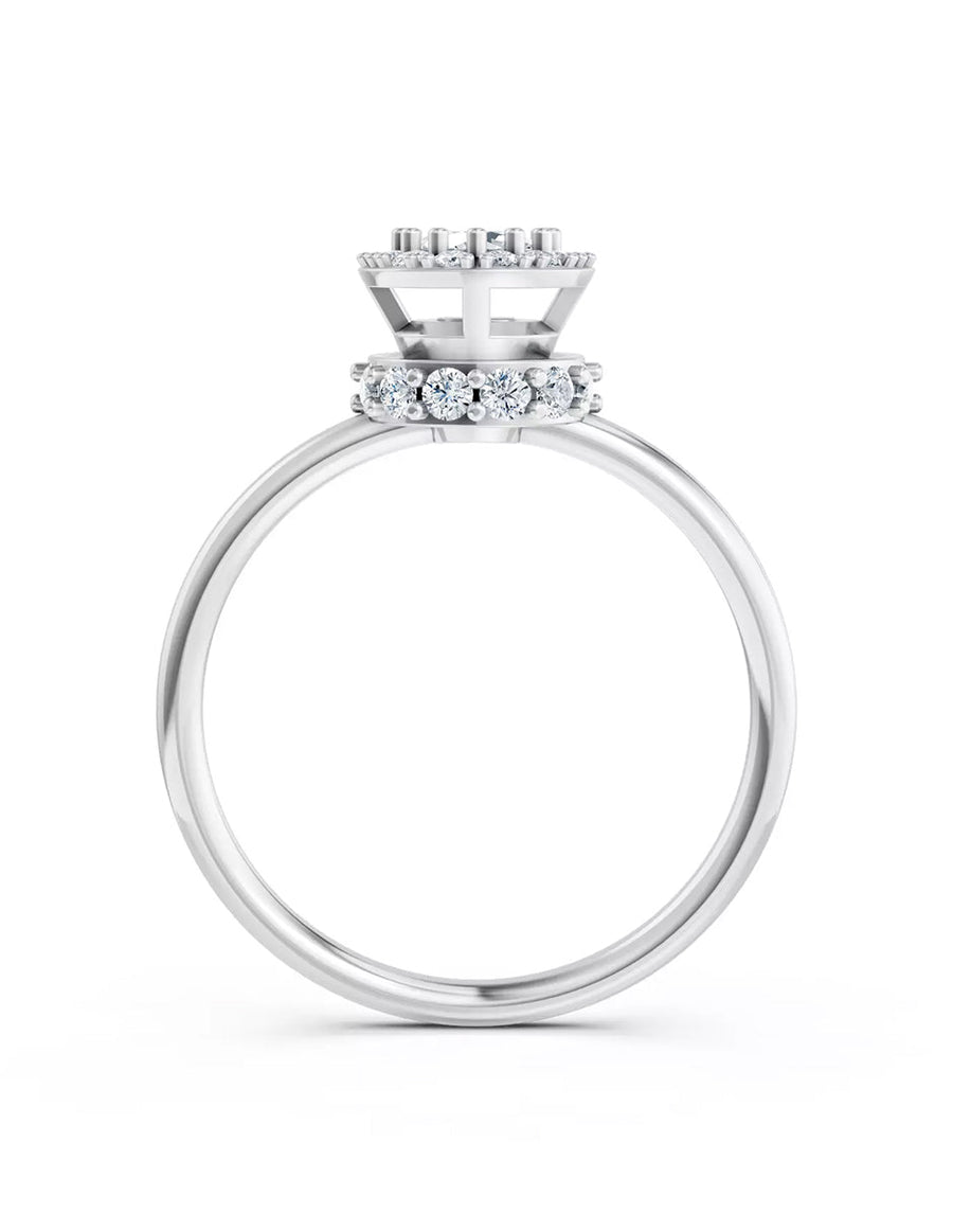 Anillo de Compromiso - halo - AMORE585-RD-CZ