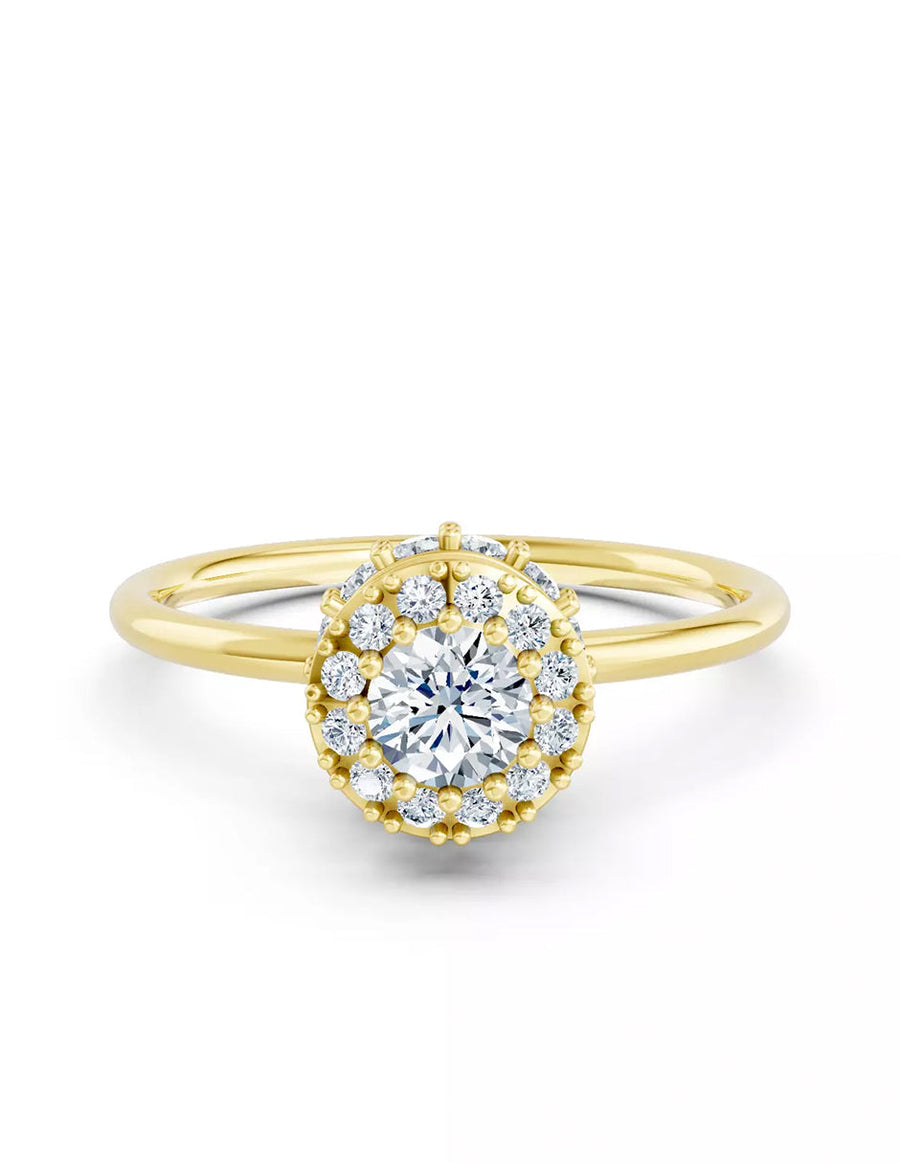 Anillo de Compromiso - halo - AMORE585-RD-CZ