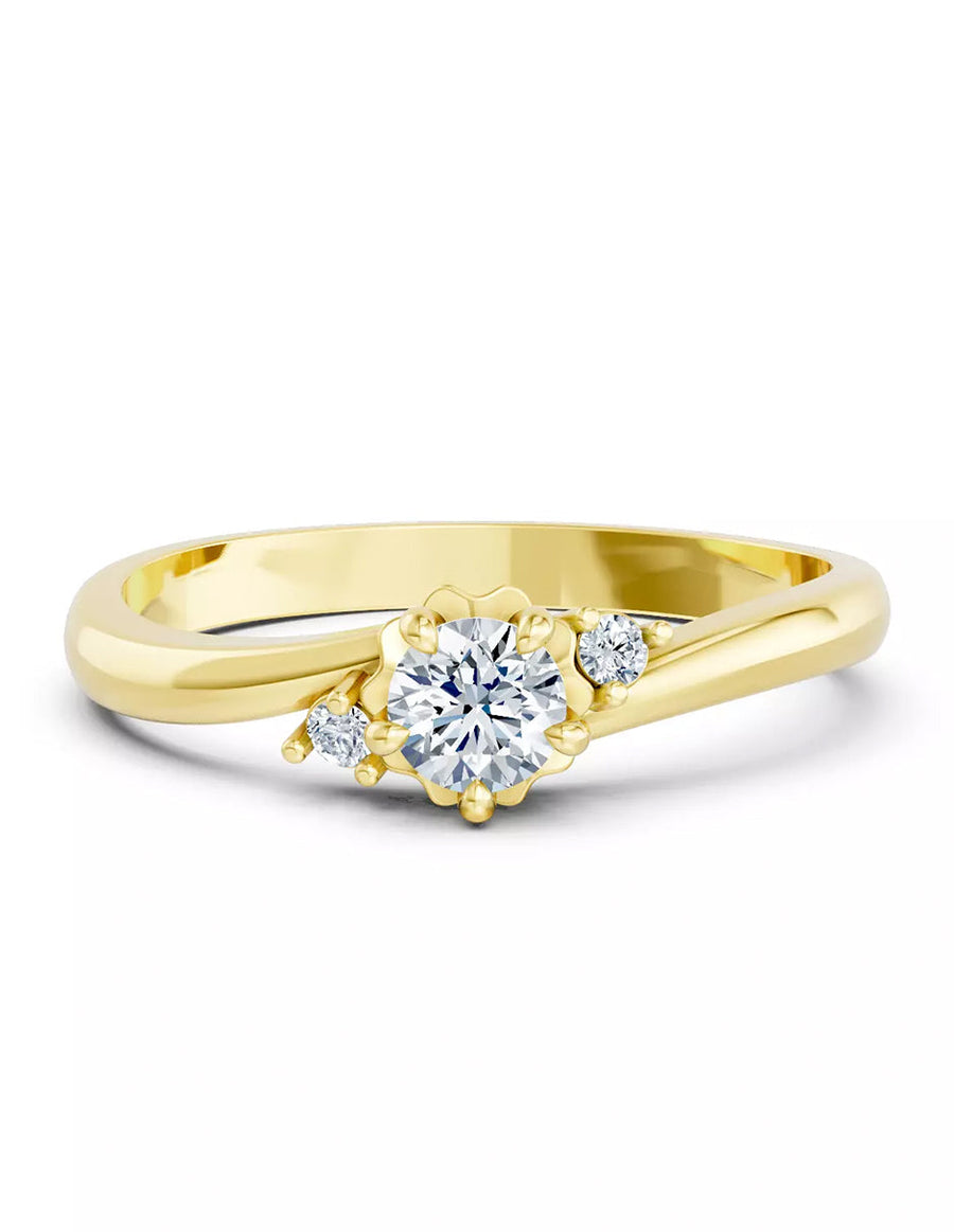Anillo de Compromiso - piedras laterales - AMORE586-RD-CZ