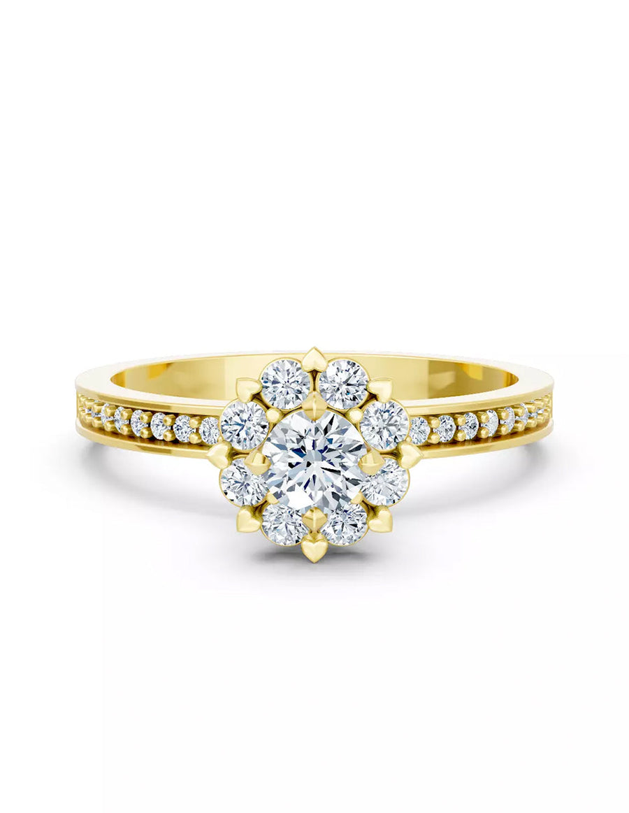 Anillo de Compromiso - halo - AMORE587-RD-CZ