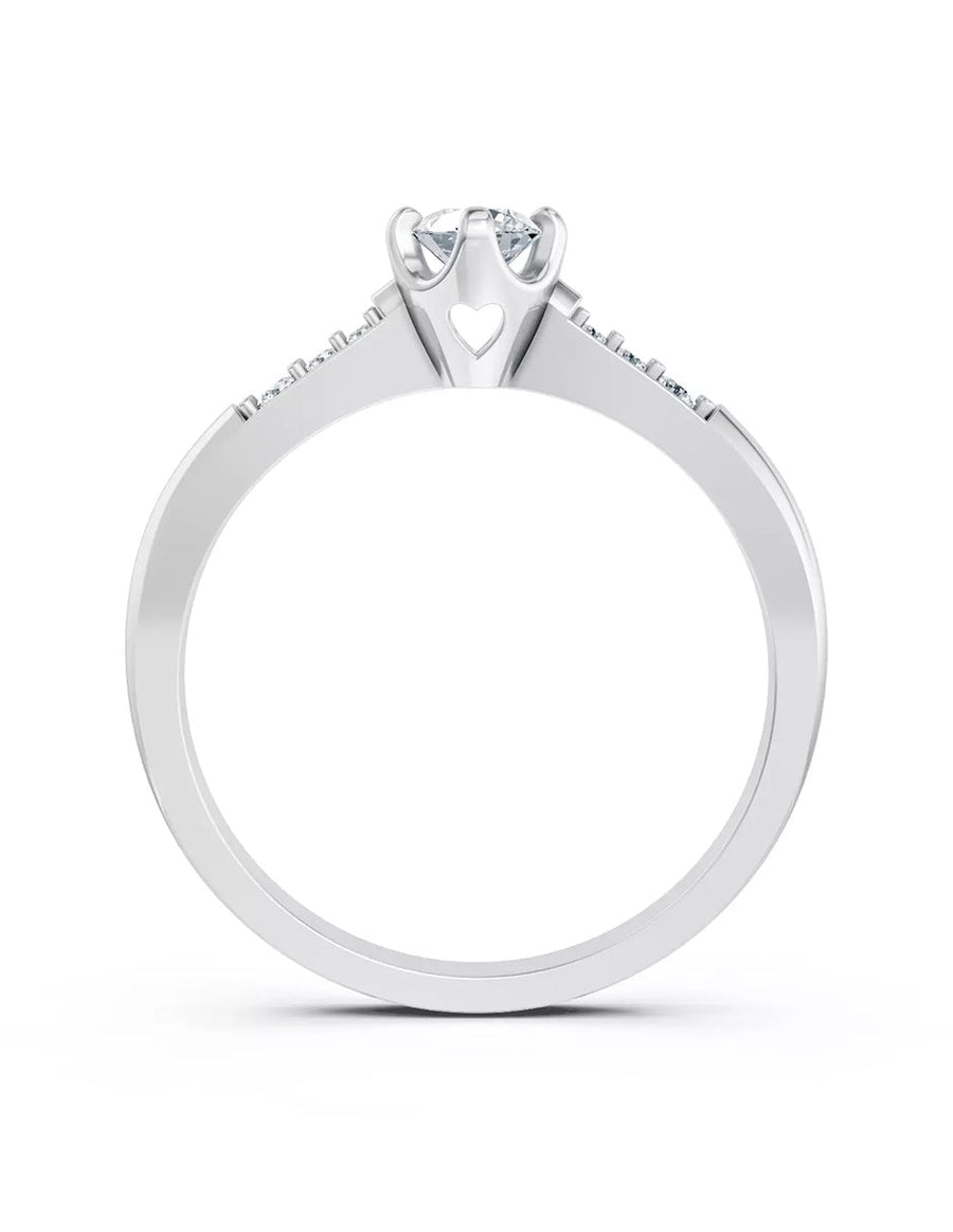Anillo de Compromiso - piedras laterales - AMORE588-RD-CZ