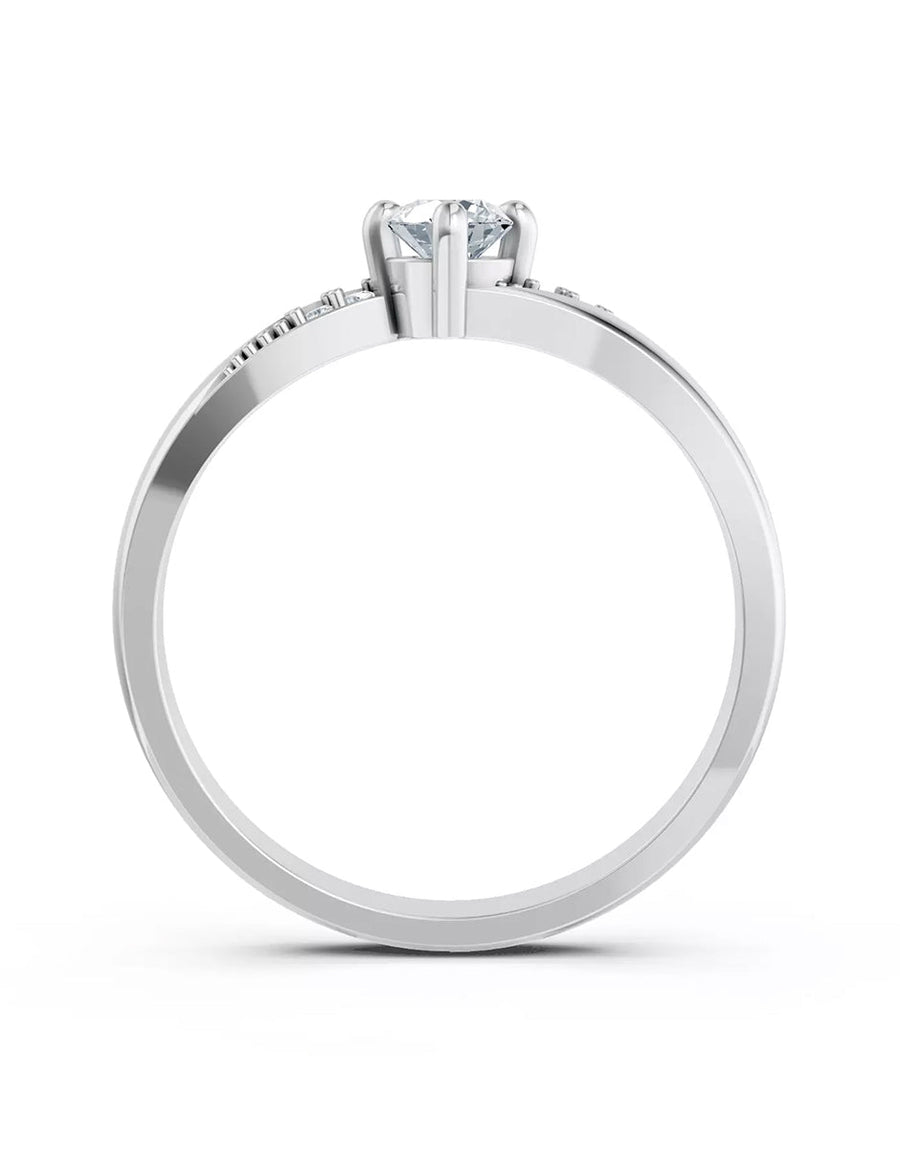 Anillo de Compromiso - piedras laterales - AMORE589-RD-CZ