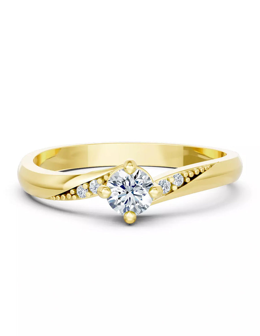 Anillo de Compromiso - piedras laterales - AMORE589-RD-CZ