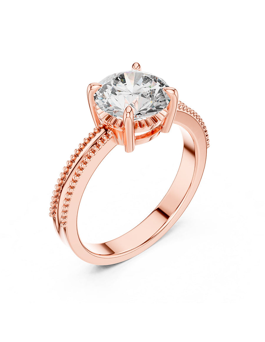 Anillo de Compromiso - solitario - AMORE59-RD-CZ