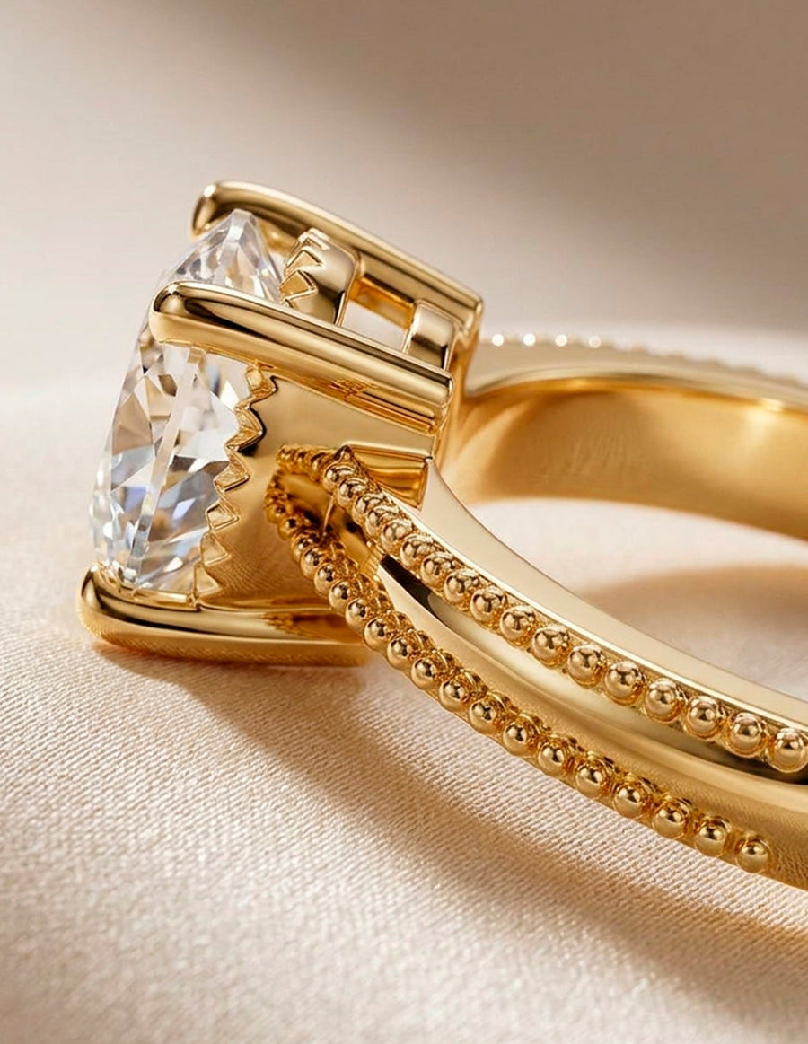 Anillo de Compromiso - solitario - AMORE59-RD-CZ