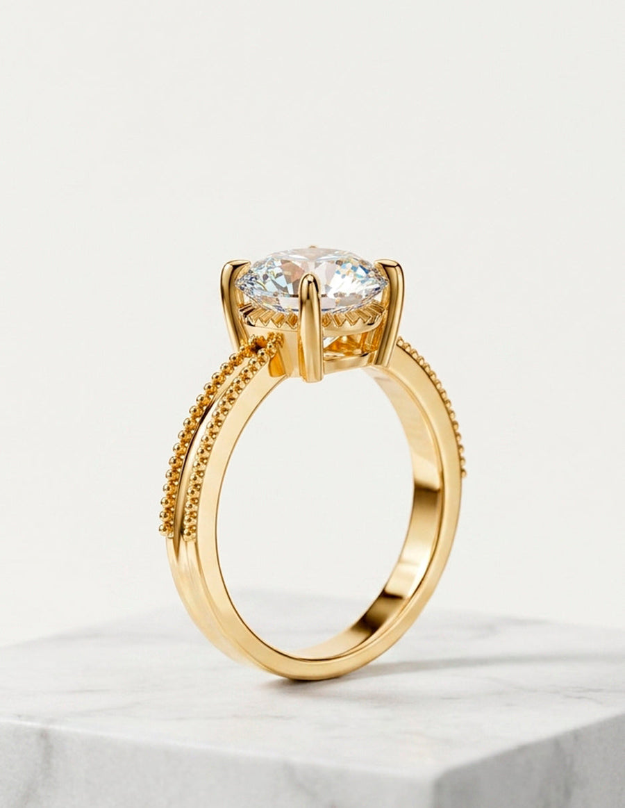 Anillo de Compromiso - solitario - AMORE59-RD-CZ