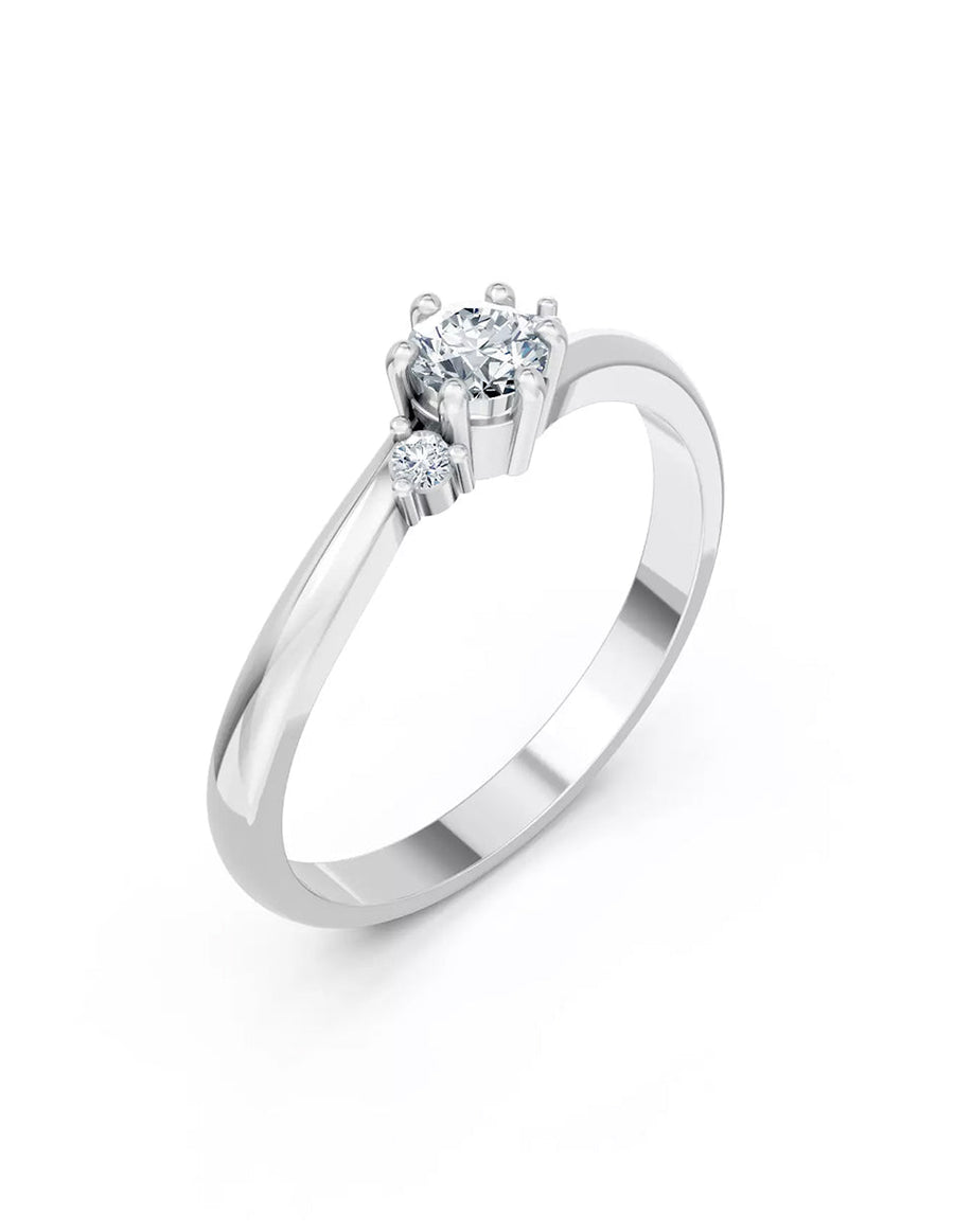 Anillo de Compromiso - piedras laterales - AMORE590-RD-CZ