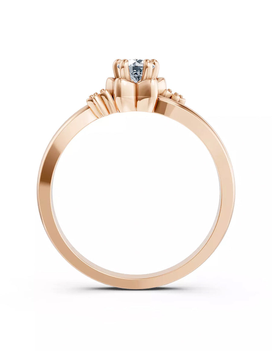 Anillo de Compromiso - piedras laterales - AMORE591-RD-CZ